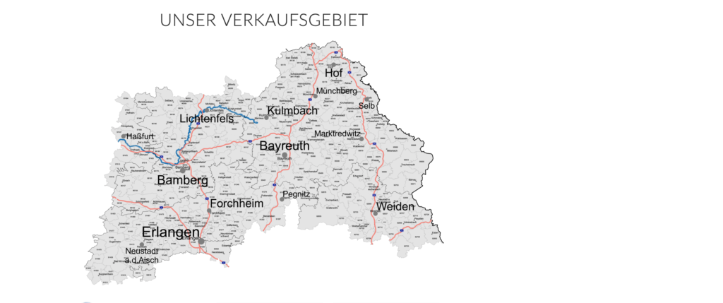 Unser Verkaufsgebiet